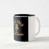 Real Talk with Tom & Sherry Podcast Coffee Mug ツートーンマグカップ (正面右)