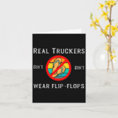 Real Truckers Dont Dont Wear Flip Flops カード (黄色い花)