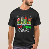 Real Vegan Squad Santa Elf Reindeer Pickle Cans Xm Tシャツ (正面)