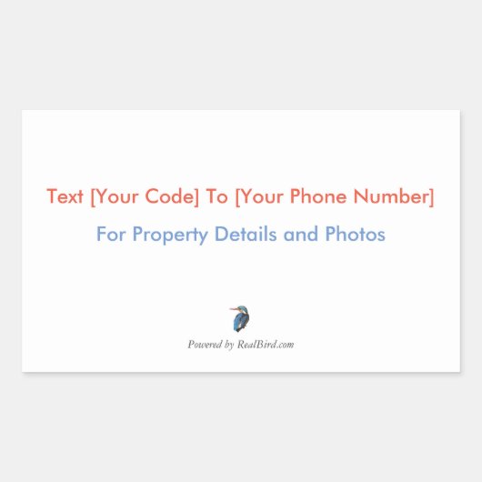 RealBird SMSステッカー 長方形シール (正面)