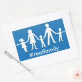 #realfamilyステッカー、伝統的結婚値 長方形シール (封筒)