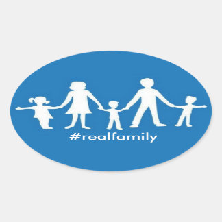 #realfamily楕円ステッカー(値あり伝統的) 楕円形シール