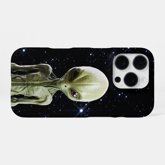 Realistic Alien  iPhoneケース (裏面横)