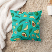Realistic avocado. Seamless pattern. Summer exotic クッション (ブランケット)