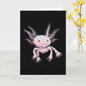 Realistic Axolotl Animal カード (黄色い花)