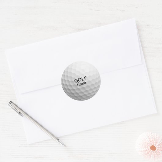 Realistic Ball | Golf Coach ラウンドシール (封筒)