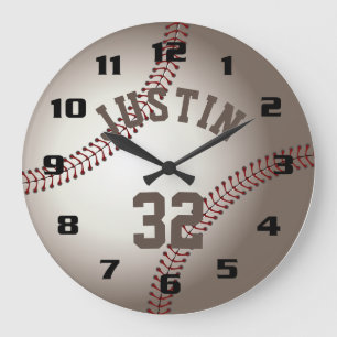 Realistic Baseballで名前と番号を追加 ラージ壁時計