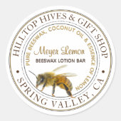 Realistic Bee Apiar製品ラベル ラウンドシール (正面)