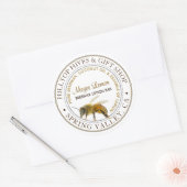 Realistic Bee Apiar製品ラベル ラウンドシール (封筒)