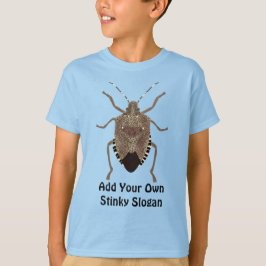Realistic Brown Stink Bugグラフィックカスタムメッセージ Tシャツ