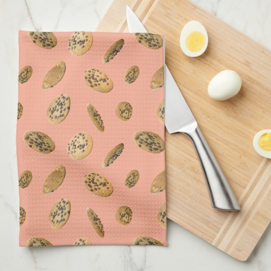 Realistic Chocolate Chip Cookie Kitchen Towel キッチンタオル (四つ折り)