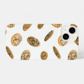 Realistic Chocolate Chip Cookie Phone Case iPhoneケース (裏面横)