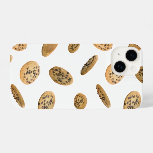 Realistic Chocolate Chip Cookie Phone Case iPhoneケース (裏面横)