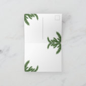 realistic christmas tree with golden decor サンキューカード (内部)