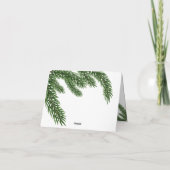 realistic christmas tree with golden decor サンキューカード (裏面)