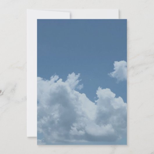 Realistic Clouds Cloud Nine Baby Shower   招待状 (裏面)