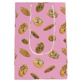 Realistic Cookie Pattern Gift Bag ミディアムペーパーバッグ (裏面)