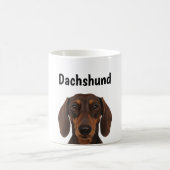 Realistic Dachshund Full Wrap 11oz Mug | Custom Up コーヒーマグカップ (中央)