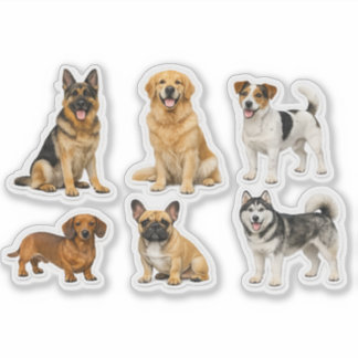 Realistic Dog Sticker Collection – Premium Vinyl S シール