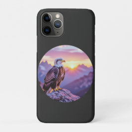 Realistic Eagle on Rock – Majestic Wildlife Scene iPhone 11 Proケース