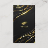 Realistic elegant Black Gold Hair Style 名刺 (正面)