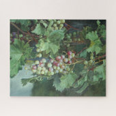Realistic Grape Vine with Leaves – Fine Art ジグソーパズル (横)