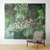 Realistic Grape Vine with Leaves – Fine Art タペストリー (インサイチュ(横))