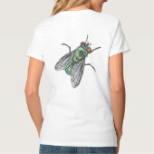 Realistic Green Bottle house Fly    Tシャツ (裏面)