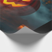 Realistic Halloween Pumpkin Gift Wrap – Limited ラッピングペーパー (角)