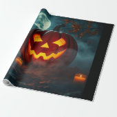 Realistic Halloween Pumpkin Gift Wrap – Limited ラッピングペーパー (アンロールド)