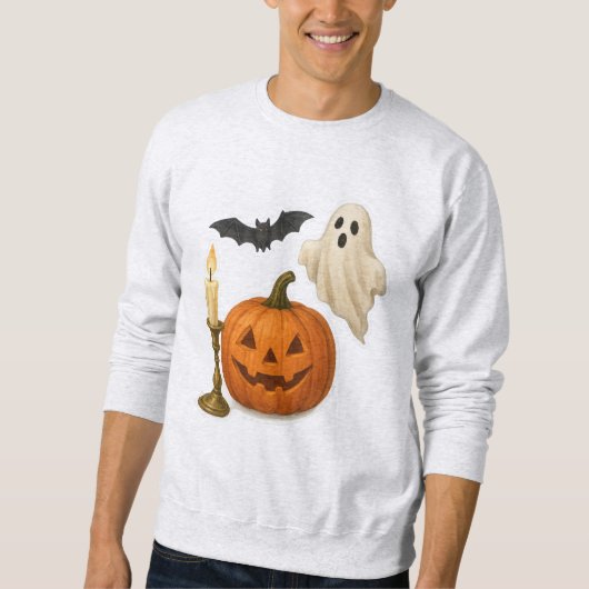  Realistic Halloween Sticker  スウェットシャツ (正面)