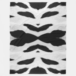 Realistic Holstein Cowhideが大きく見える フリースブランケット