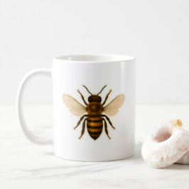 Realistic Honey Bee Design コーヒーマグカップ