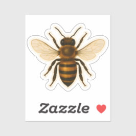 Realistic Honey Bee Design シール