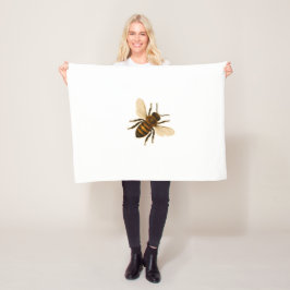 Realistic Honey Bee Design フリースブランケット