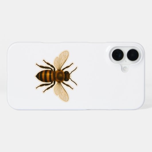 Realistic Honey Bee Design iPhoneケース (裏面横)
