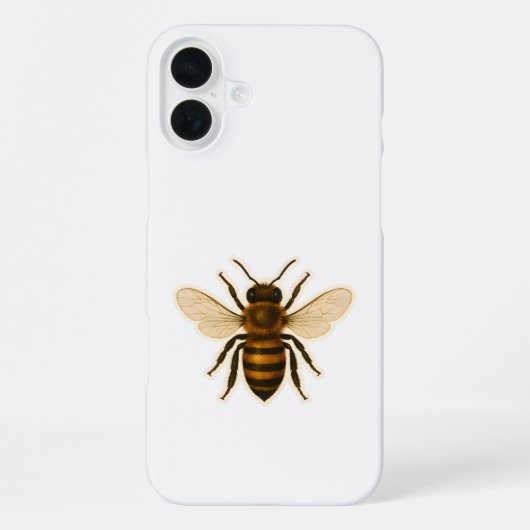 Realistic Honey Bee Design iPhoneケース (裏面)