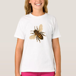 Realistic Honey Bee Design Tシャツ