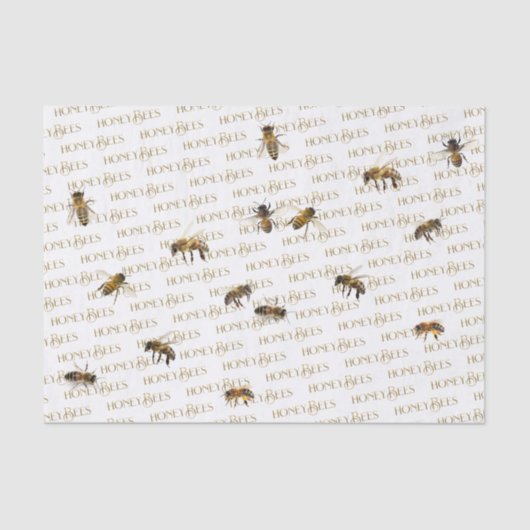 Realistic HoneyBees Gold Beekeeper's Tissue Paper 薄葉紙 (正面)