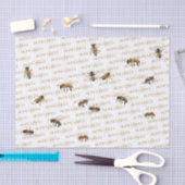 Realistic HoneyBees Gold Beekeeper's Tissue Paper 薄葉紙 (クラフト)