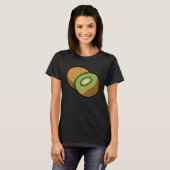 Realistic Kiwi Fruit Illustration Tシャツ (正面フル)