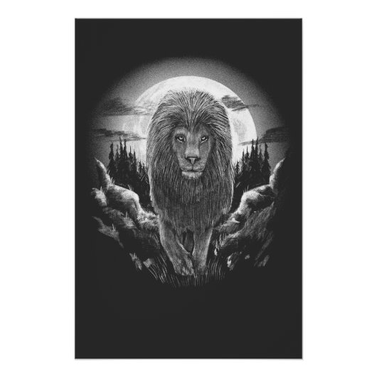 realistic Lion ポスター (正面)