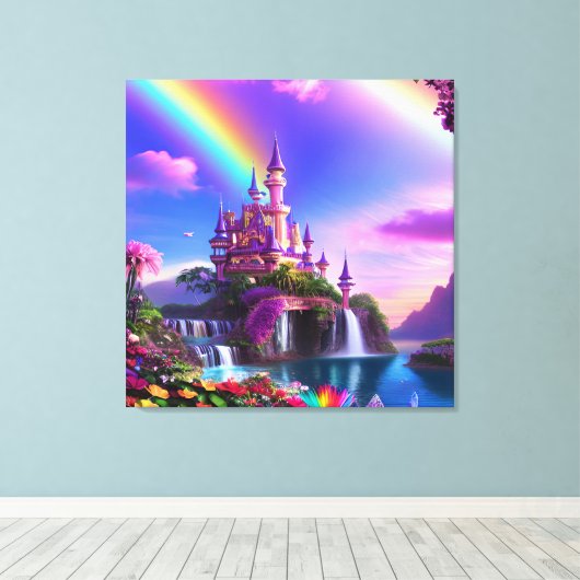 Realistic Magical Landscape Canvas Print キャンバスプリント (インサイチュ (ウッドフロア))