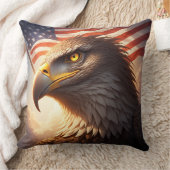 Realistic Majestic patriotic Eagle USA pride クッション (ブランケット)