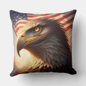 Realistic Majestic patriotic Eagle USA pride クッション (裏面)