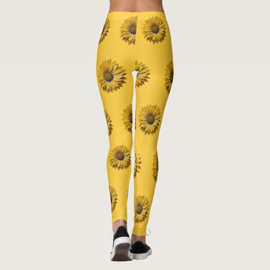Realistic Minimal Sunflower Pattern レギンス (裏面)