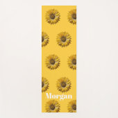 Realistic Minimal Sunflower Pattern Custom Apron ヨガマット (正面)