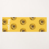 Realistic Minimal Sunflower Pattern Custom Apron ヨガマット (正面(横))