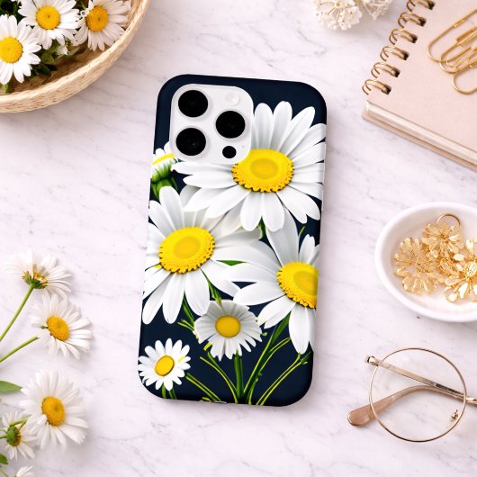 Realistic Modern Daisy  iPhoneケース
