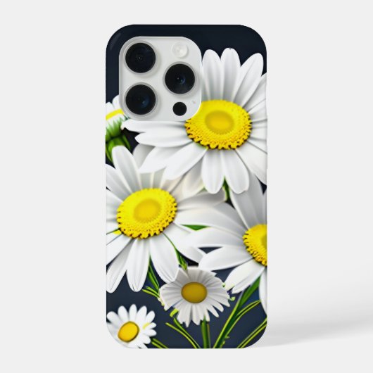 Realistic Modern Daisy  iPhoneケース (裏面)